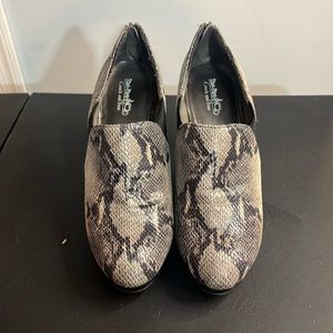 Snake print heels
